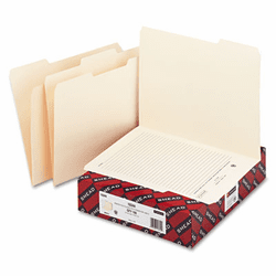 SMD10344 Viewable Label File Folders, 11 pt. Manila, 1/3 Cut, Letter, 100/Box By SMEAD MANUFACTURING CO.