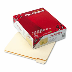SMD10356 File Folders, 1/5 Cut, Reinforced Top Tab, Letter, Manila, 100/Box By SMEAD MANUFACTURING CO.