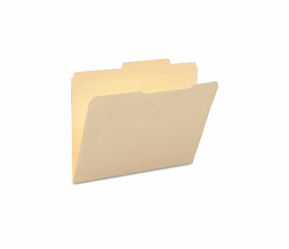 SMD10376 Guide Height Folder, 2/5 Cut Right, Two-Ply Tab, Letter, Manila, 100/Box By SMEAD MANUFACTURING CO.
