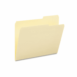 SMD10385 Guide Height File Folders, 2/5 Cut Right Top Tab, Letter, Manila, 100/Box By SMEAD MANUFACTURING CO.