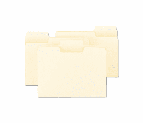 SMD10395 SuperTab Guide Height Reinforced Folders, Top Tab, Letter, Manila, 100/Box By SMEAD MANUFACTURING CO.