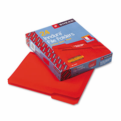 SMD10501 Waterproof Poly File Folders, 1/3 Cut Top Tab, Letter, Red, 24/Box By SMEAD MANUFACTURING CO.