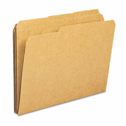 SMD10734 Kraft File Folders, 1/3 Cut, Reinforced Top Tab, Letter, Kraft, 100/Box By SMEAD MANUFACTURING CO.