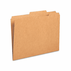 SMD10776 Kraft File Folder, 2/5 Cut Right, Two-Ply Top Tab, Letter, Kraft, 100/Box By SMEAD MANUFACTURING CO.
