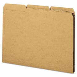SMD10830 Kraft File Folders, 1/3 Cut Right, Reinforced Top Tab, Letter, Kraft, 50/Box By SMEAD MANUFACTURING CO.