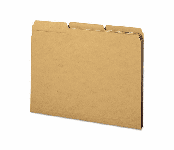 SMD10830 Kraft File Folders, 1/3 Cut Right, Reinforced Top Tab, Letter, Kraft, 50/Box By SMEAD MANUFACTURING CO.