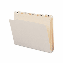 SMD11777 Indexed File Folders, 1/5 Cut, Indexed A-Z, Top Tab, Letter, Manila, 25/Set By SMEAD MANUFACTURING CO.