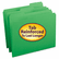 SMD12134 File Folders, 1/3 Cut, Reinforced Top Tab, Letter, Green, 100/Box By SMEAD MANUFACTURING CO.