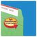 SMD12134 File Folders, 1/3 Cut, Reinforced Top Tab, Letter, Green, 100/Box By SMEAD MANUFACTURING CO.