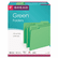 SMD12143 File Folders, 1/3 Cut Top Tab, Letter, Green, 100/Box By SMEAD MANUFACTURING CO.