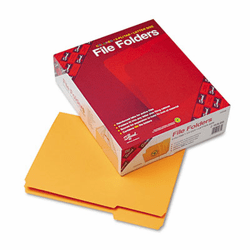 SMD12234 File Folders, 1/3 Cut, Reinforced Top Tab, Letter, Goldenrod, 100/Box By SMEAD MANUFACTURING CO.