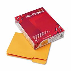 SMD12243 File Folders, 1/3 Cut Top Tab, Letter, Goldenrod, 100/Box By SMEAD MANUFACTURING CO.