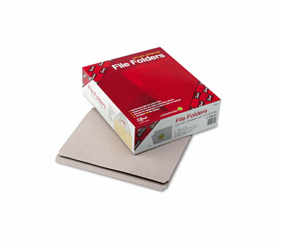 SMD12310 File Folders, Straight Cut, Reinforced Top Tab, Letter, Gray, 100/Box By SMEAD MANUFACTURING CO.