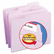 SMD12434 File Folders, 1/3 Cut, Reinforced Top Tab, Letter, Lavender, 100/Box By SMEAD MANUFACTURING CO.
