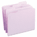 SMD12434 File Folders, 1/3 Cut, Reinforced Top Tab, Letter, Lavender, 100/Box By SMEAD MANUFACTURING CO.