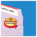 SMD12434 File Folders, 1/3 Cut, Reinforced Top Tab, Letter, Lavender, 100/Box By SMEAD MANUFACTURING CO.