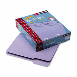 SMD12443 File Folders, 1/3 Cut Top Tab, Letter, Lavender, 100/Box By SMEAD MANUFACTURING CO.