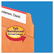 SMD12534 File Folders, 1/3 Cut, Reinforced Top Tab, Letter, Orange, 100/Box By SMEAD MANUFACTURING CO.