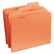 SMD12534 File Folders, 1/3 Cut, Reinforced Top Tab, Letter, Orange, 100/Box By SMEAD MANUFACTURING CO.