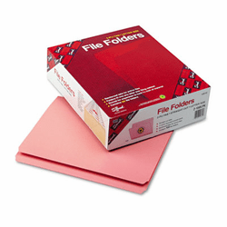 SMD12610 File Folders, Straight Cut, Reinforced Top Tab, Letter, Pink, 100/Box By SMEAD MANUFACTURING CO.