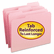 SMD12634 File Folders, 1/3 Cut, Reinforced Top Tab, Letter, Pink, 100/Box By SMEAD MANUFACTURING CO.