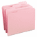 SMD12634 File Folders, 1/3 Cut, Reinforced Top Tab, Letter, Pink, 100/Box By SMEAD MANUFACTURING CO.