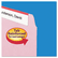 SMD12634 File Folders, 1/3 Cut, Reinforced Top Tab, Letter, Pink, 100/Box By SMEAD MANUFACTURING CO.