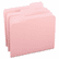 SMD12643 File Folders, 1/3 Cut Top Tab, Letter, Pink, 100/Box By SMEAD MANUFACTURING CO.