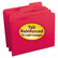 SMD12734 File Folders, 1/3 Cut, Reinforced Top Tab, Letter, Red, 100/Box By SMEAD MANUFACTURING CO.