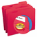 SMD12734 File Folders, 1/3 Cut, Reinforced Top Tab, Letter, Red, 100/Box By SMEAD MANUFACTURING CO.