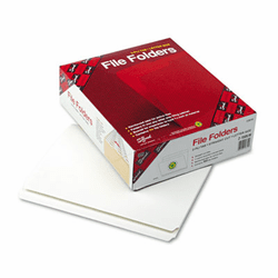 SMD12810 File Folders, Straight Cut, Reinforced Top Tab, Letter, White, 100/Box By SMEAD MANUFACTURING CO.