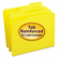 SMD12934 File Folders, 1/3 Cut, Reinforced Top Tab, Letter, Yellow, 100/Box By SMEAD MANUFACTURING CO.