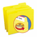 SMD12934 File Folders, 1/3 Cut, Reinforced Top Tab, Letter, Yellow, 100/Box By SMEAD MANUFACTURING CO.