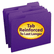 SMD13034 File Folders, 1/3 Cut, Reinforced Top Tab, Letter, Purple, 100/Box By SMEAD MANUFACTURING CO.