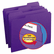 SMD13034 File Folders, 1/3 Cut, Reinforced Top Tab, Letter, Purple, 100/Box By SMEAD MANUFACTURING CO.