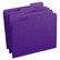 SMD13034 File Folders, 1/3 Cut, Reinforced Top Tab, Letter, Purple, 100/Box By SMEAD MANUFACTURING CO.