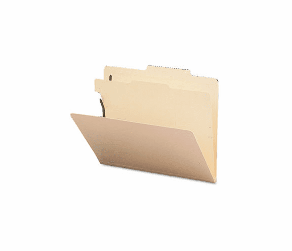 SMD13700 Manila Classification Folders with 2/5 Right Tab, Letter, Four-Section, 10/Box By SMEAD MANUFACTURING CO.
