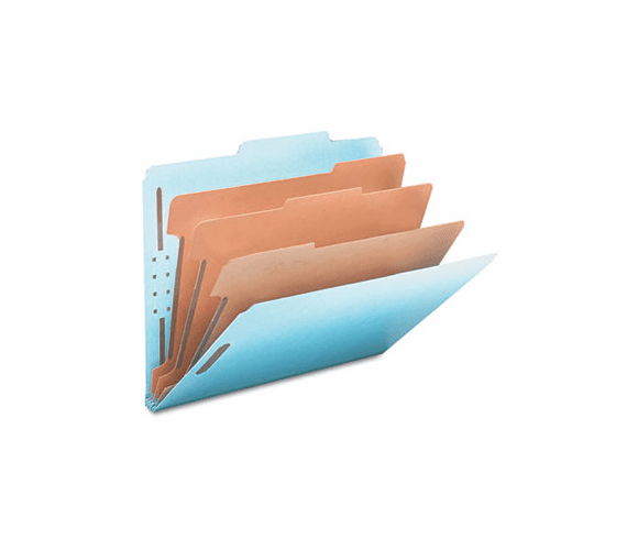 SMD14094 3" Expansion Classification Folder, 2/5 Tab, Letter, Eight-Section, Blue, 10/Box By SMEAD MANUFACTURING CO.