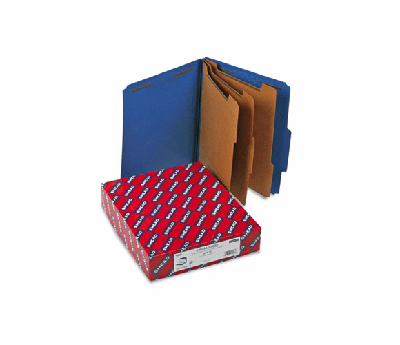 SMD14096 3" Expansion Classification Folder, 2/5 Cut, Letter, Eight-Section, Blue, 10/Box By SMEAD MANUFACTURING CO.