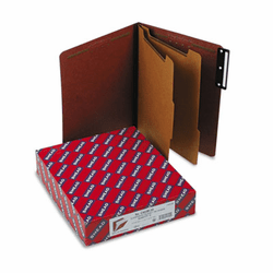 SMD14230 Pressboard Classification Folders, Metal Tab, Letter, Six-Section, Red, 10/Box By SMEAD MANUFACTURING CO.