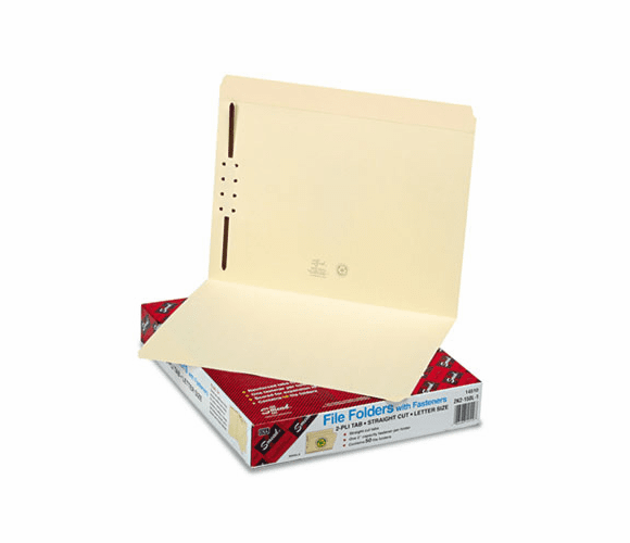 SMD14510 Folders, One Fastener, Straight Cut, Top Tab, Letter, Manila, 50/Box By SMEAD MANUFACTURING CO.