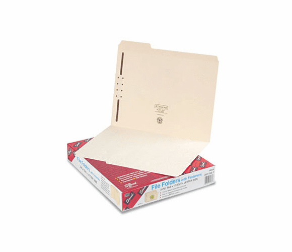 SMD14534 Folders, One Fastener, 1/3 Cut Assorted, Top Tab, Letter, Manila, 50/Box By SMEAD MANUFACTURING CO.