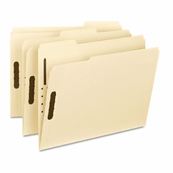 SMD14537 Folder, Two Fasteners, 1/3 Cut Assorted, Top Tab, Letter, Manila, 50/Box By SMEAD MANUFACTURING CO.