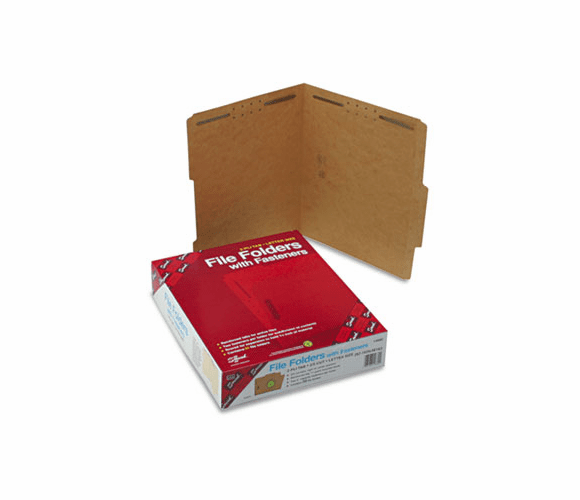 SMD14880 11 Point Kraft Folders, Two Fasteners, 2/5 Cut Top Tab, Letter, Brown, 50/Box By SMEAD MANUFACTURING CO.