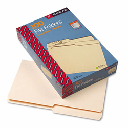 SMD15320 File Folders, 1/2 Cut, One-Ply Top Tab, Legal, Manila, 100/Box By SMEAD MANUFACTURING CO.