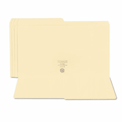 SMD15326 File Folders, 1/2 Cut, Reinforced Top Tab, Legal, Manila, 100/Box By SMEAD MANUFACTURING CO.