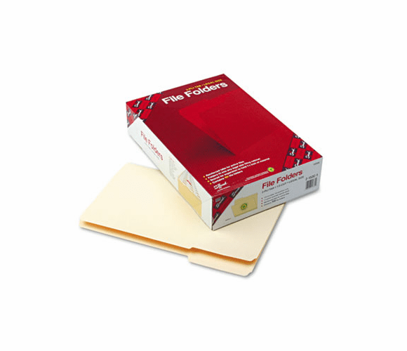 SMD15335 File Folder, 1/3 Cut First Position, Reinforced Top Tab, Legal, Manila, 100/Box By SMEAD MANUFACTURING CO.