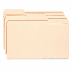 SMD15338 Antimicrobial File Folders, 1/3 Cut Top Tab, Legal, Manila, 100/Box By SMEAD MANUFACTURING CO.