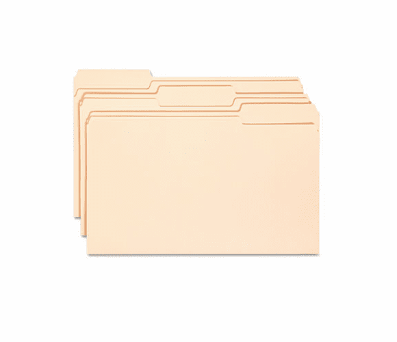 SMD15338 Antimicrobial File Folders, 1/3 Cut Top Tab, Legal, Manila, 100/Box By SMEAD MANUFACTURING CO.