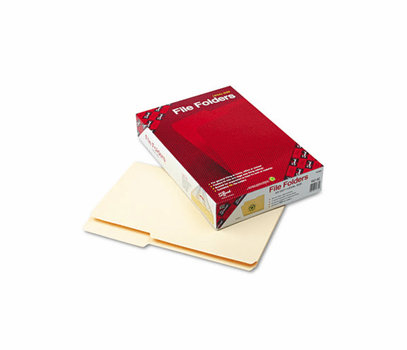 SMD15385 Guide Height File Folders, 2/5 Cut Right Top Tab, Legal, Manila, 100/Box By SMEAD MANUFACTURING CO.